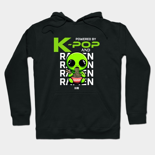 Powered By K-Pop And Ramen Hoodie by Fluen